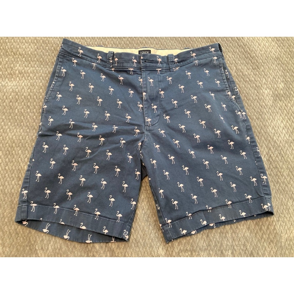 J.Crew Mens Shorts - Blue/Flamingos - size 33